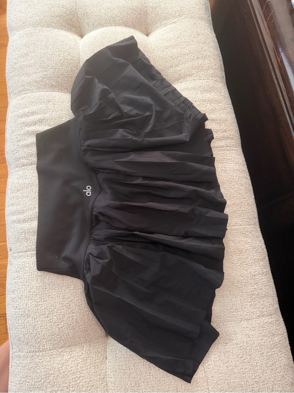 Alo Black Pleated Athletic Skirt
